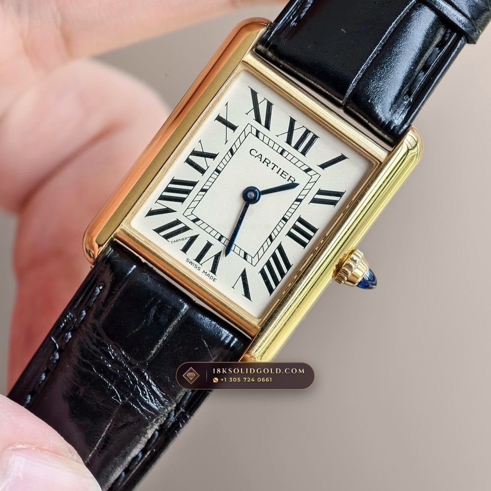 Cartier Tank Louis Cartier Large 18K Yellow Gold Reference WGTA0011 — Hallmarked Edition angle 3