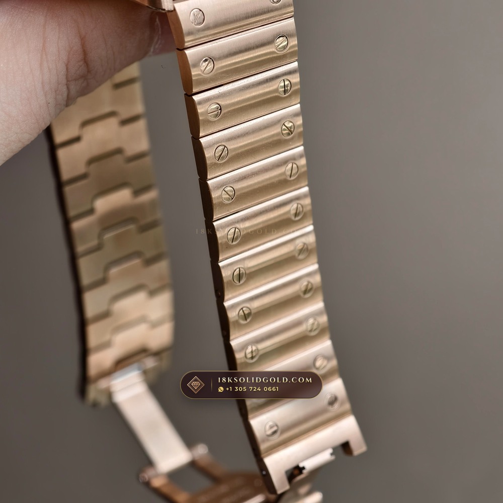 Cartier Santos de Cartier Large Full 18K Rose Gold Reference WGSA0028 — Hallmarked Edition — Studio Gallery Plate VII in 18K Rose Gold Au750 (178.1g Verified Mass, Cartier Manufacture Cal. 1847 MC / Skeleton Cal. 9611 MC)