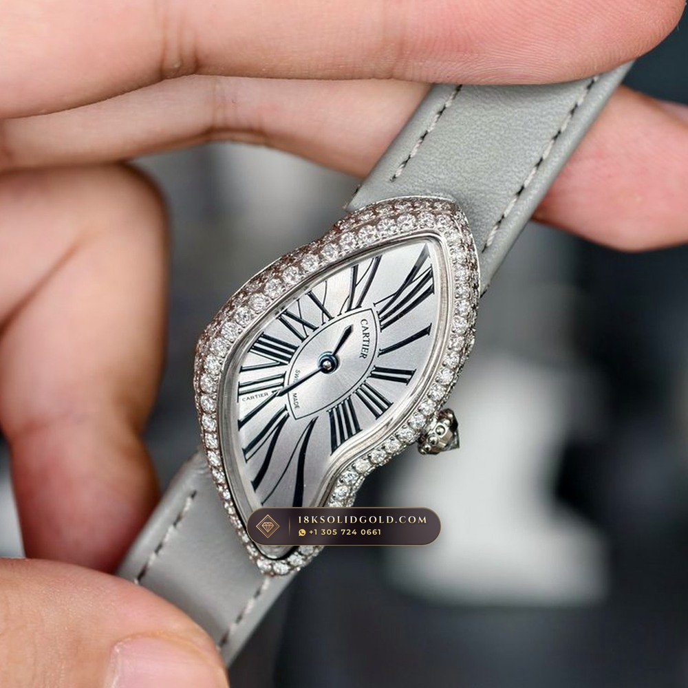 Cartier Crash de Cartier London Boutique Diamond Bezel 950 Platinum Reference CRWHCH0006 — Hallmarked Edition angle 3