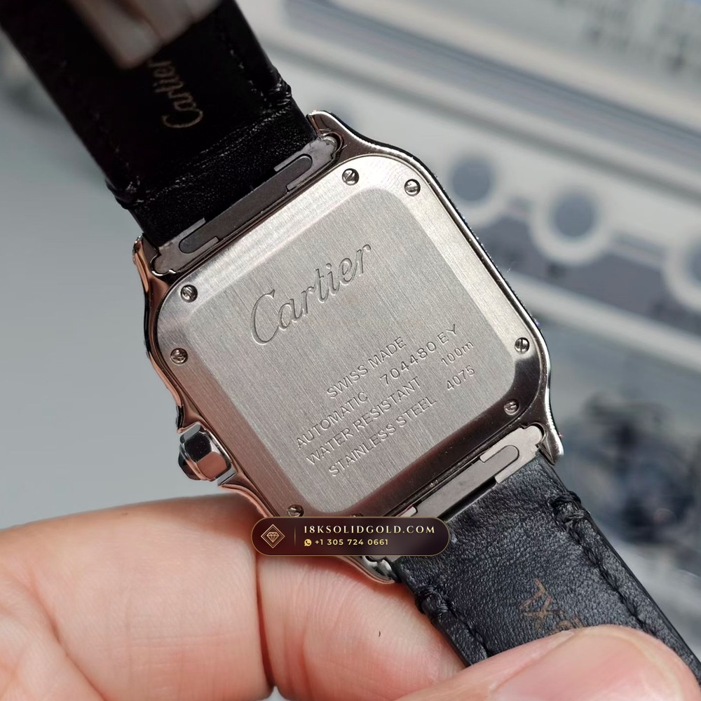 Cartier Santos de Cartier Medium 35.1mm Cal. 1847MC Reference WSSA0029 — Salon Edition — Studio Gallery Plate VIII in 904L Stainless Steel Custom Architecture (115.8g Verified Mass, Cartier Manufacture Cal. 1847 MC / Skeleton Cal. 9611 MC)