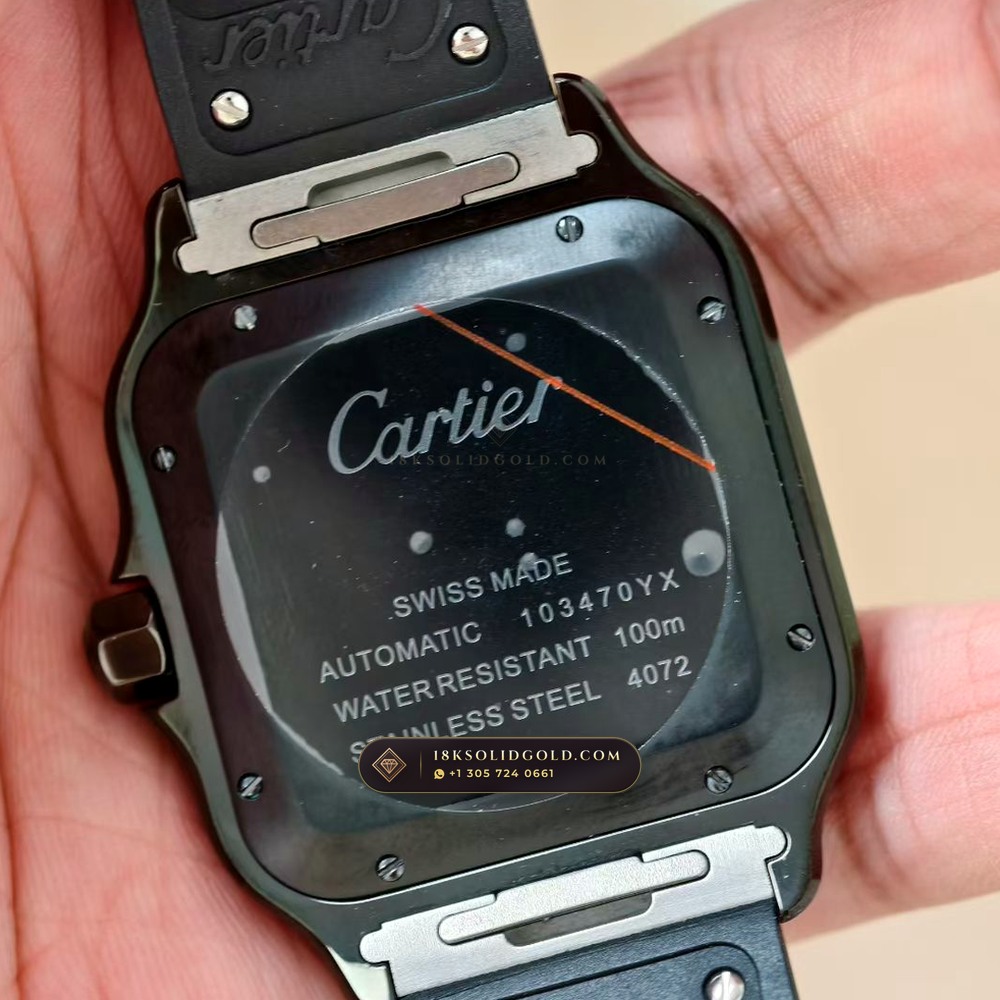 Cartier Santos de Cartier Large ADLC Bezel Reference WSSA0039 — Salon Edition — Studio Gallery Plate VII in High-Tech Ceramic & Titanium (115.9g Verified Mass, Cartier Manufacture Cal. 1847 MC / Skeleton Cal. 9611 MC)