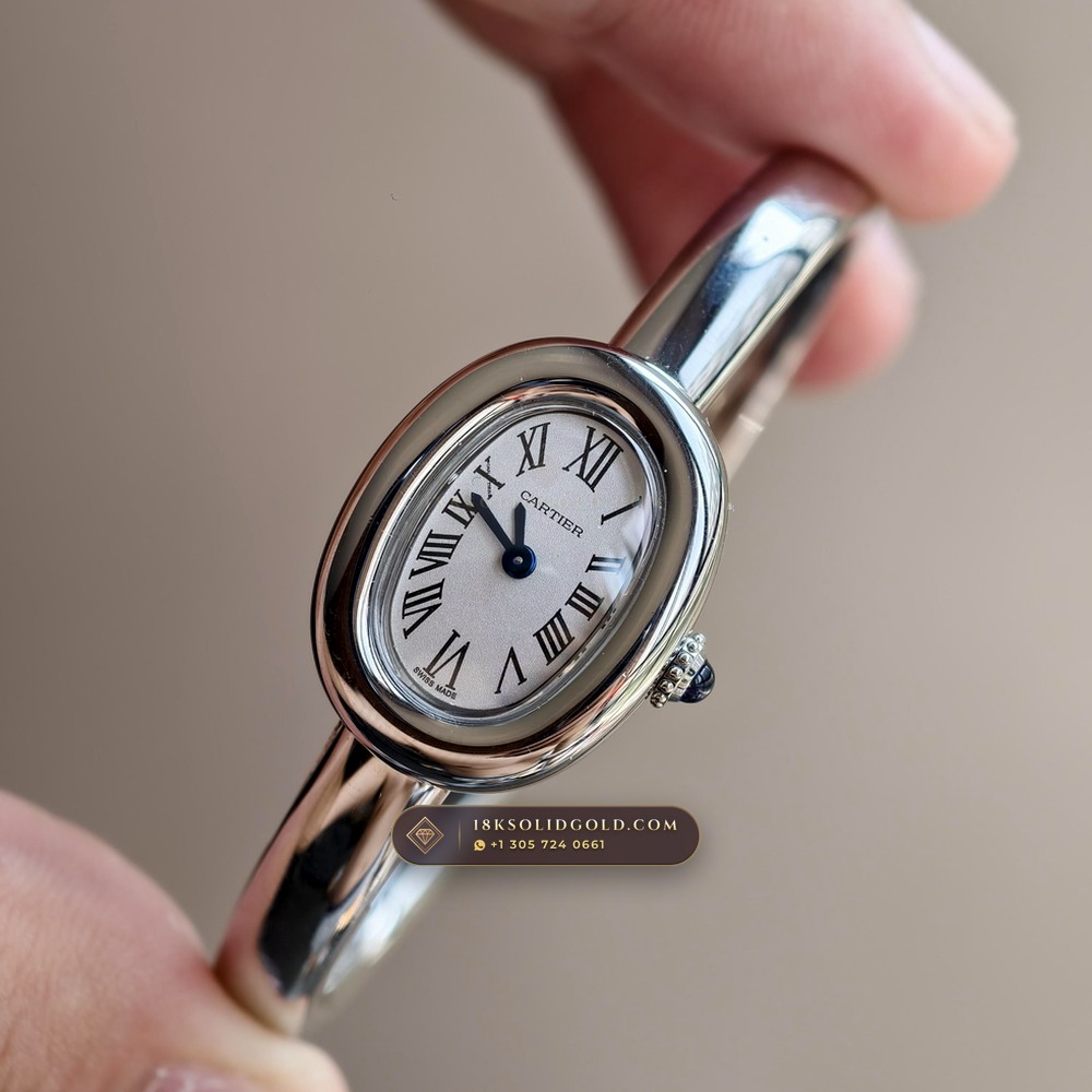 Cartier Baignoire Size 15 Bangle 18K White Gold Reference WGBA0019 — Hallmarked Edition angle 3