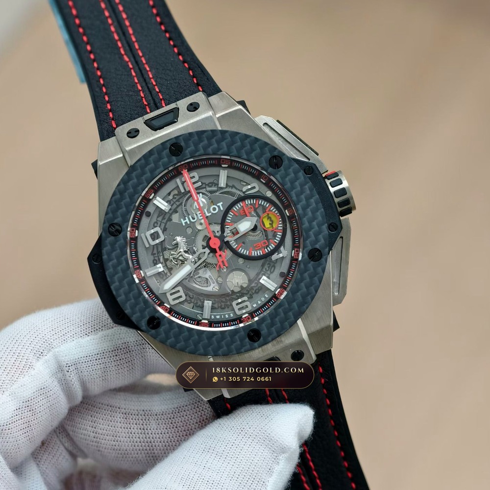 Hublot Big Bang Ferrari Unico Flyback Chronograph 45mm Reference 401.NX.0123.VR — Salon Edition angle 2