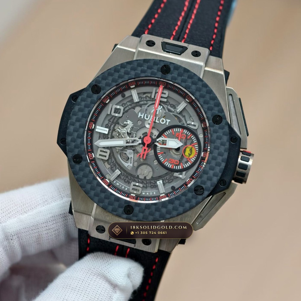 Hublot Big Bang Ferrari Unico Flyback Chronograph 45mm Reference 401.NX.0123.VR — Salon Edition angle 3