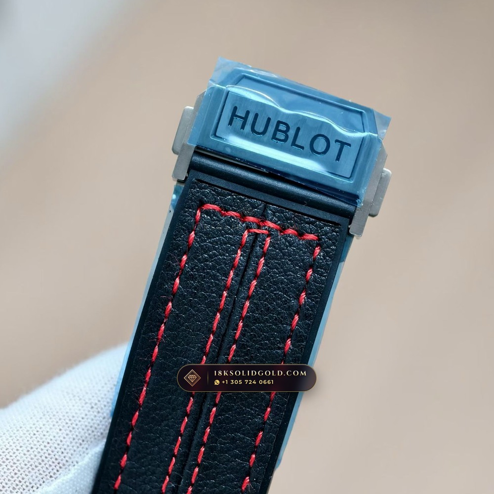 Hublot Big Bang Ferrari Unico Flyback Chronograph 45mm Reference 401.NX.0123.VR — Salon Edition — Studio Gallery Plate IX in Grade 5 Titanium Monobloc (120.5g Verified Mass, Hublot Unico Flyback Chronograph Cal. HUB1280)