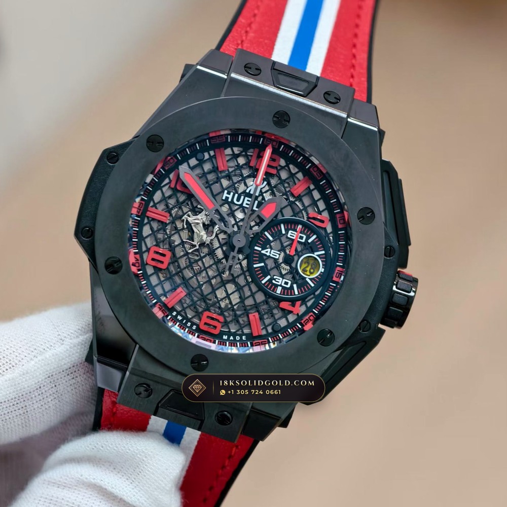 Hublot Big Bang Ferrari Unico Flyback Chronograph 45mm Reference 402.CX.0113.WR — Salon Edition angle 3