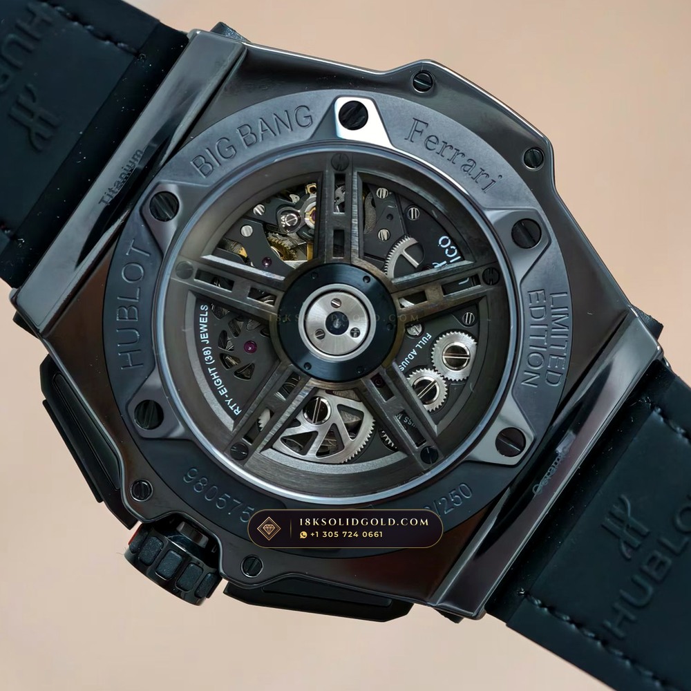 Hublot Big Bang Ferrari Unico Flyback Chronograph 45mm Reference 402.CX.0113.WR — Salon Edition — Studio Gallery Plate VII in High-Tech Ceramic & Titanium (120.7g Verified Mass, Hublot Unico Flyback Chronograph Cal. HUB1280)