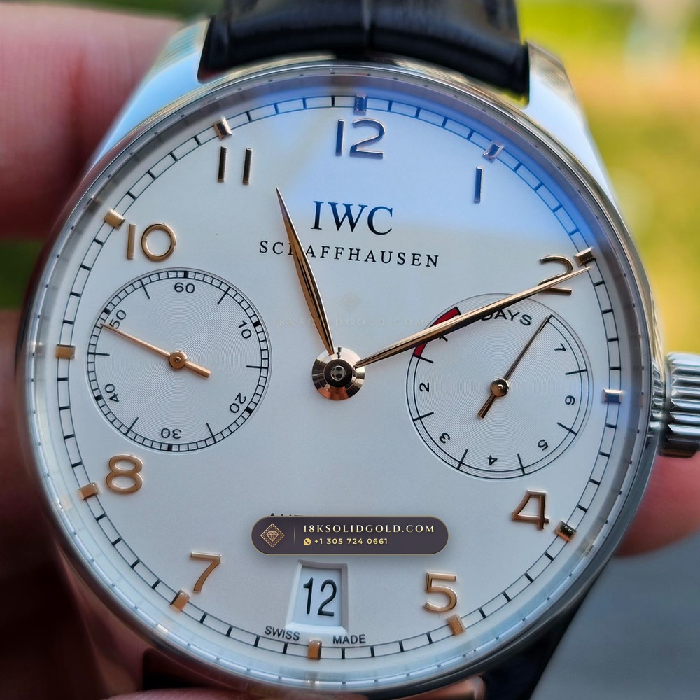 IWC Schaffhausen IWC Portugieser Automatic 7-Days Power Reserve 42.3mm Cal. 51011 Reference IW500704 — Salon Edition angle 2