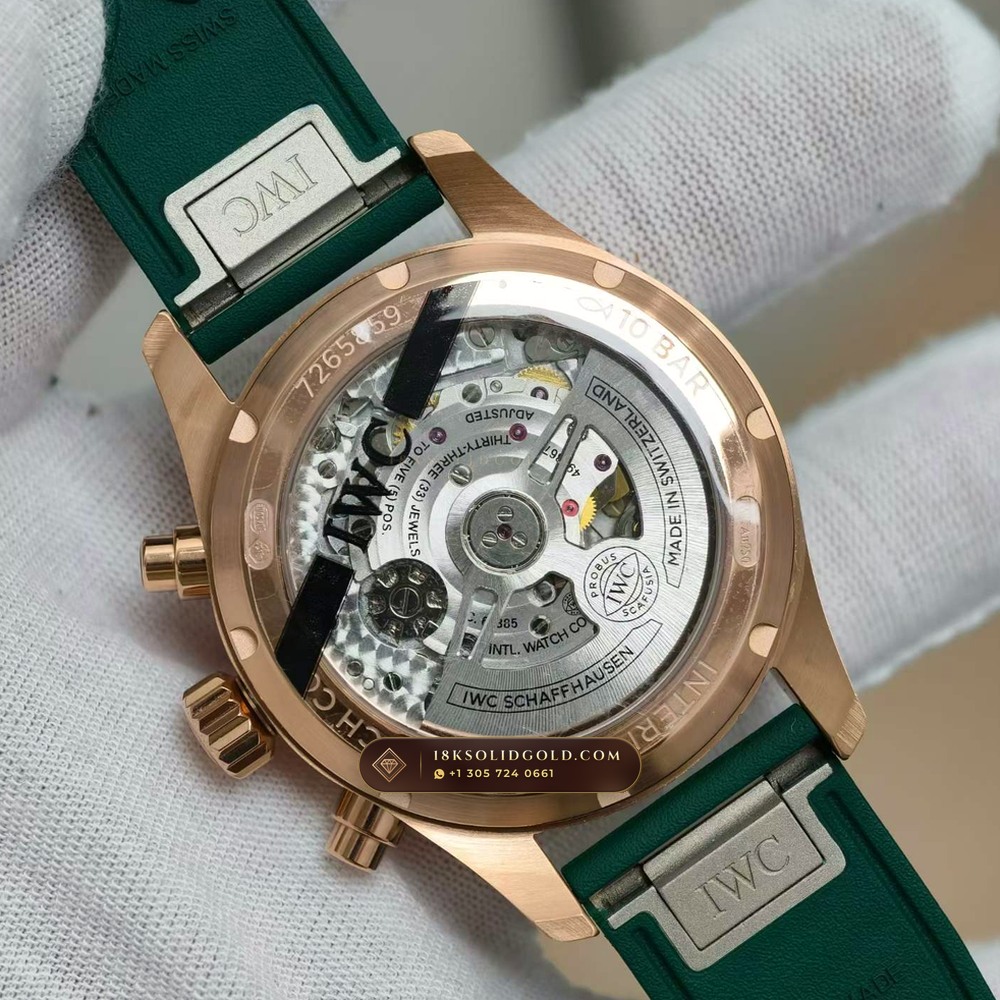 IWC Schaffhausen IWC Pilot Watch Chronograph 41mm Green Dial Reference IW388110 — Salon Edition — Studio Gallery Plate VIII in 904L Stainless Steel Custom Architecture (108.1g Verified Mass, IWC Manufacture Cal. 69355 / Cal. 52010)