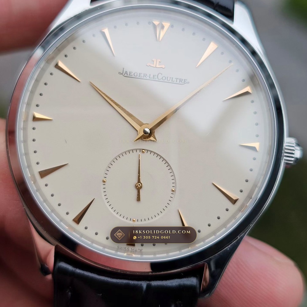 Jaeger-LeCoultre Master Ultra Thin Small Seconds 39mm Cal. 896 Authentic OEM Dial Reference Q1358420 — Salon Edition angle 3
