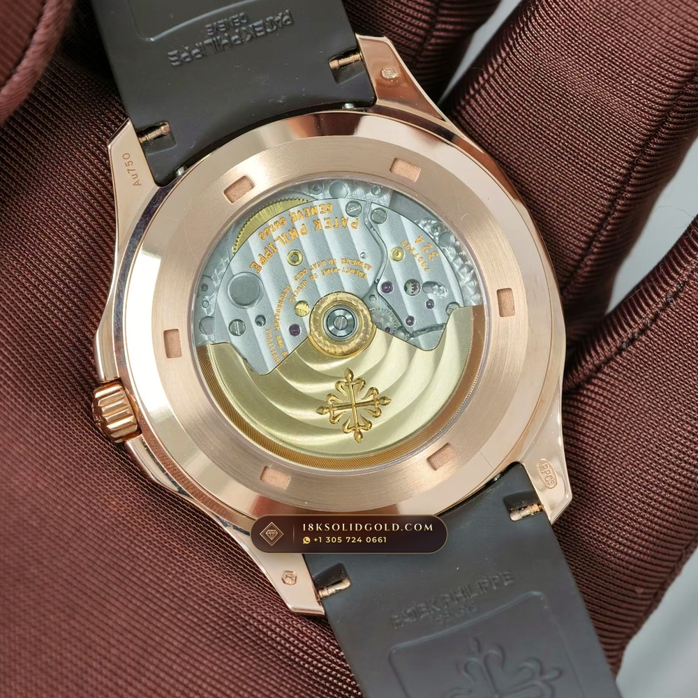 Patek Philippe Aquanaut Extra-Large Self-Winding 18K Rose Gold Reference 5167R — Hallmarked Edition — Studio Gallery Plate VII in 18K Rose Gold Au750 (108.7g Verified Mass, Patek Philippe Cal. 324 S C - 21K Gold Rotor)