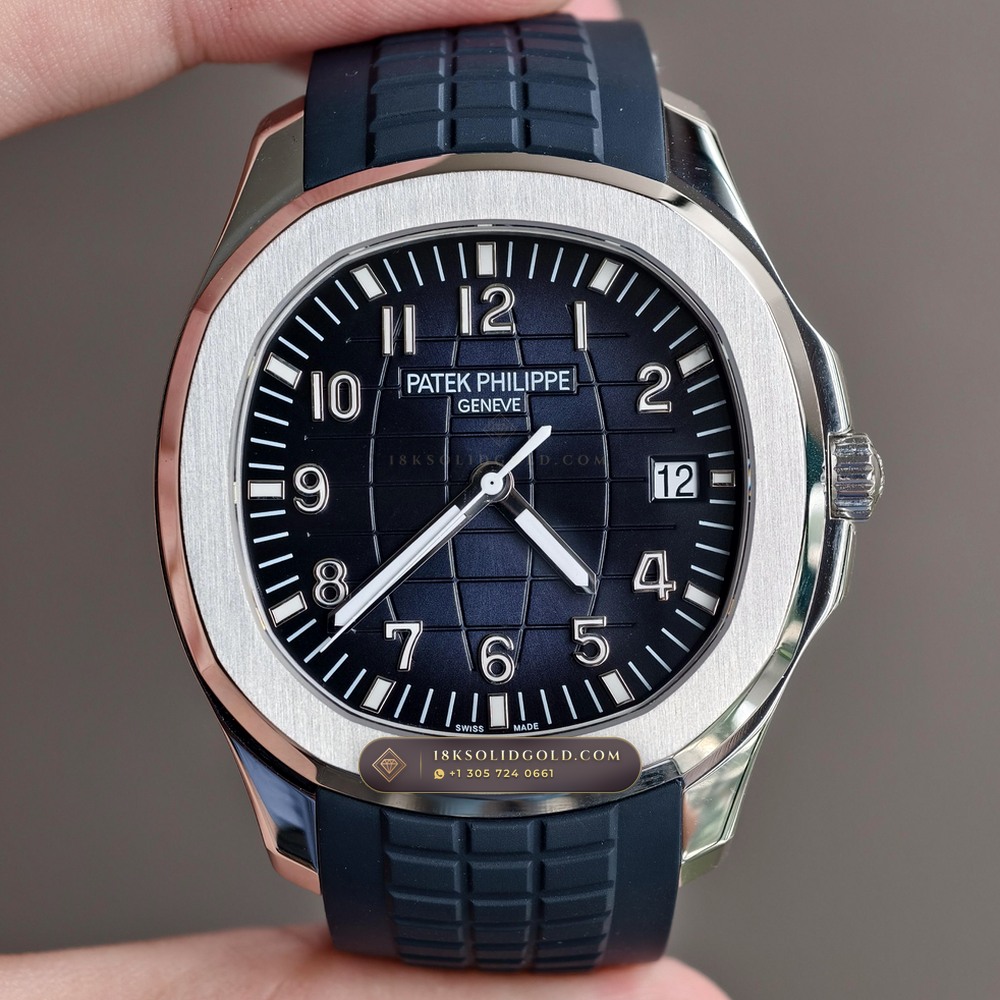 Patek Philippe Aquanaut Jumbo 42.2mm 18K White Gold Custom SW Dial Reference 5168G — Hallmarked Edition