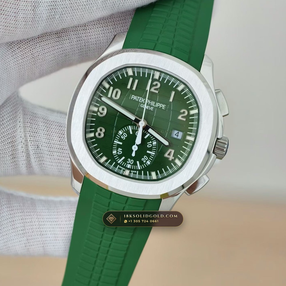 Patek Philippe Aquanaut Flyback Chronograph 18K White Gold Reference 5968G — Hallmarked Edition angle 2