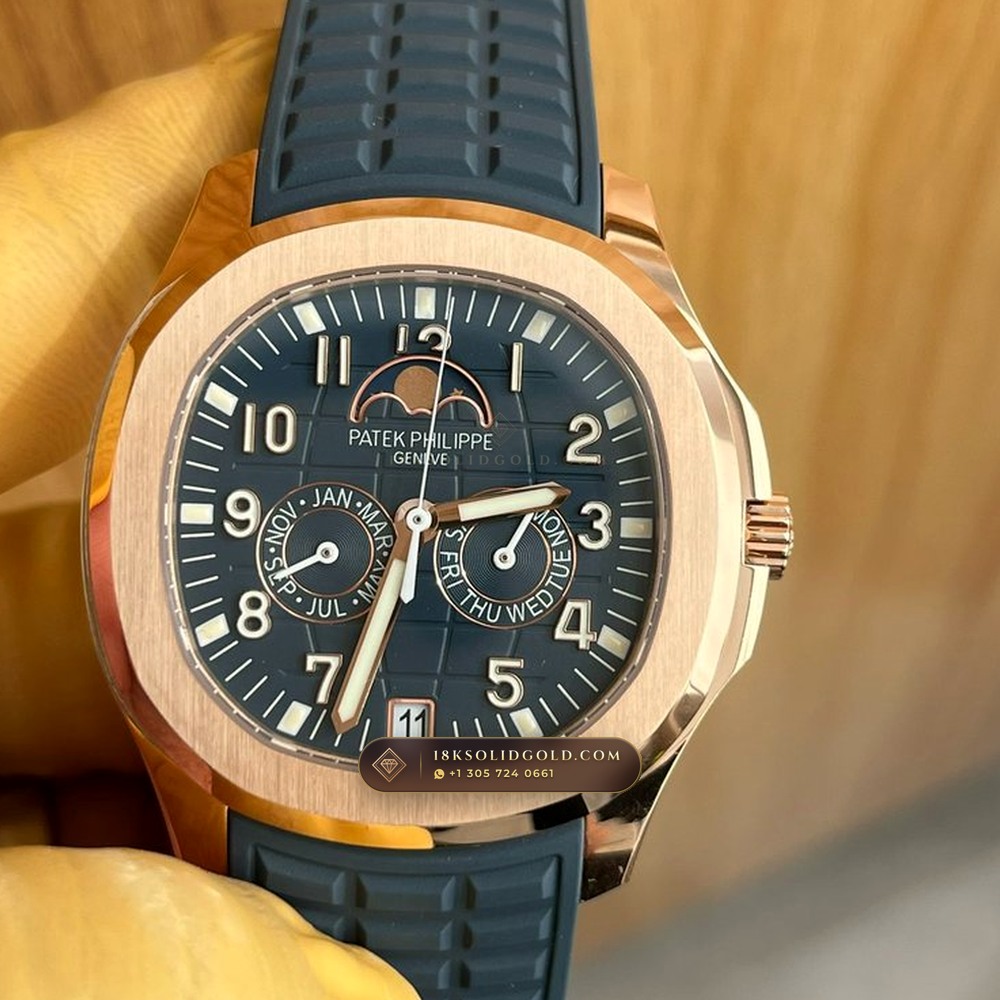 Patek Philippe Aquanaut Luce Annual Calendar Moonphase Blue-Grey Dial 18K Rose Gold Reference 5261R-001 — Hallmarked Edition