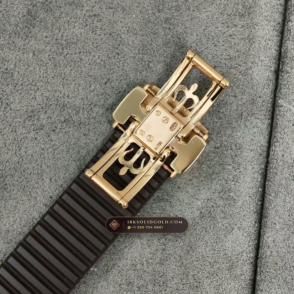 Patek Philippe Aquanaut Extra-Large Self-Winding 18K Rose Gold Custom SW Dial Free-Sprung Calibre Reference 5167R — Hallmarked Edition — Studio Gallery Plate X in 18K Rose Gold Au750 (108.2g Verified Mass, Patek Philippe Cal. 324 S C - 21K Gold Rotor)