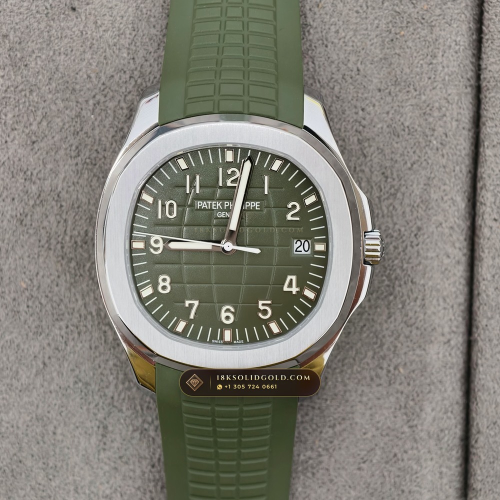 Patek Philippe Aquanaut Jumbo 42.2mm 18K White Gold Free-Sprung Calibre Reference 5168G — Hallmarked Edition angle 2