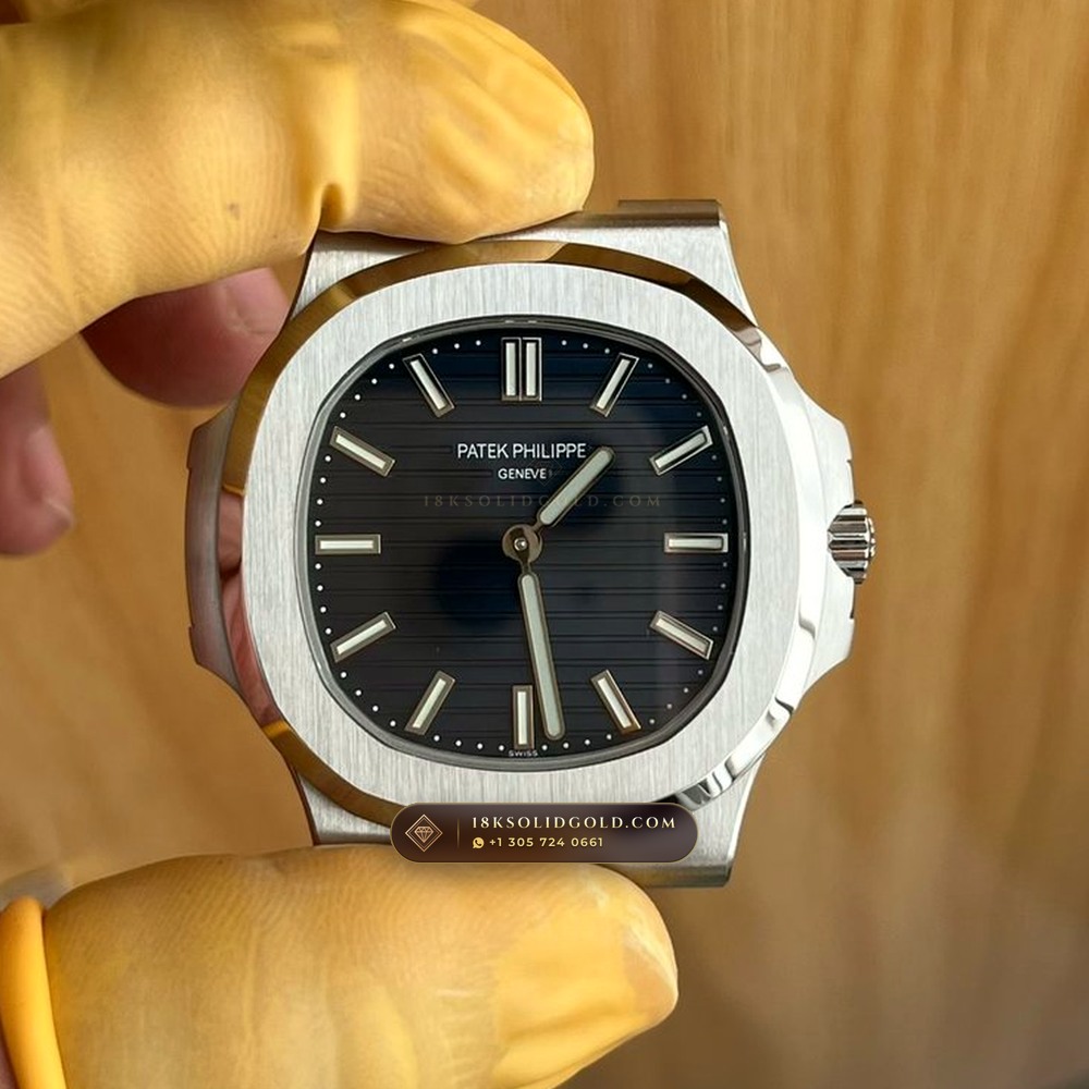 Patek Philippe Nautilus 41mm Sunburst Blue Dial 18K White Gold Reference 5811/1G-001 — Hallmarked Edition