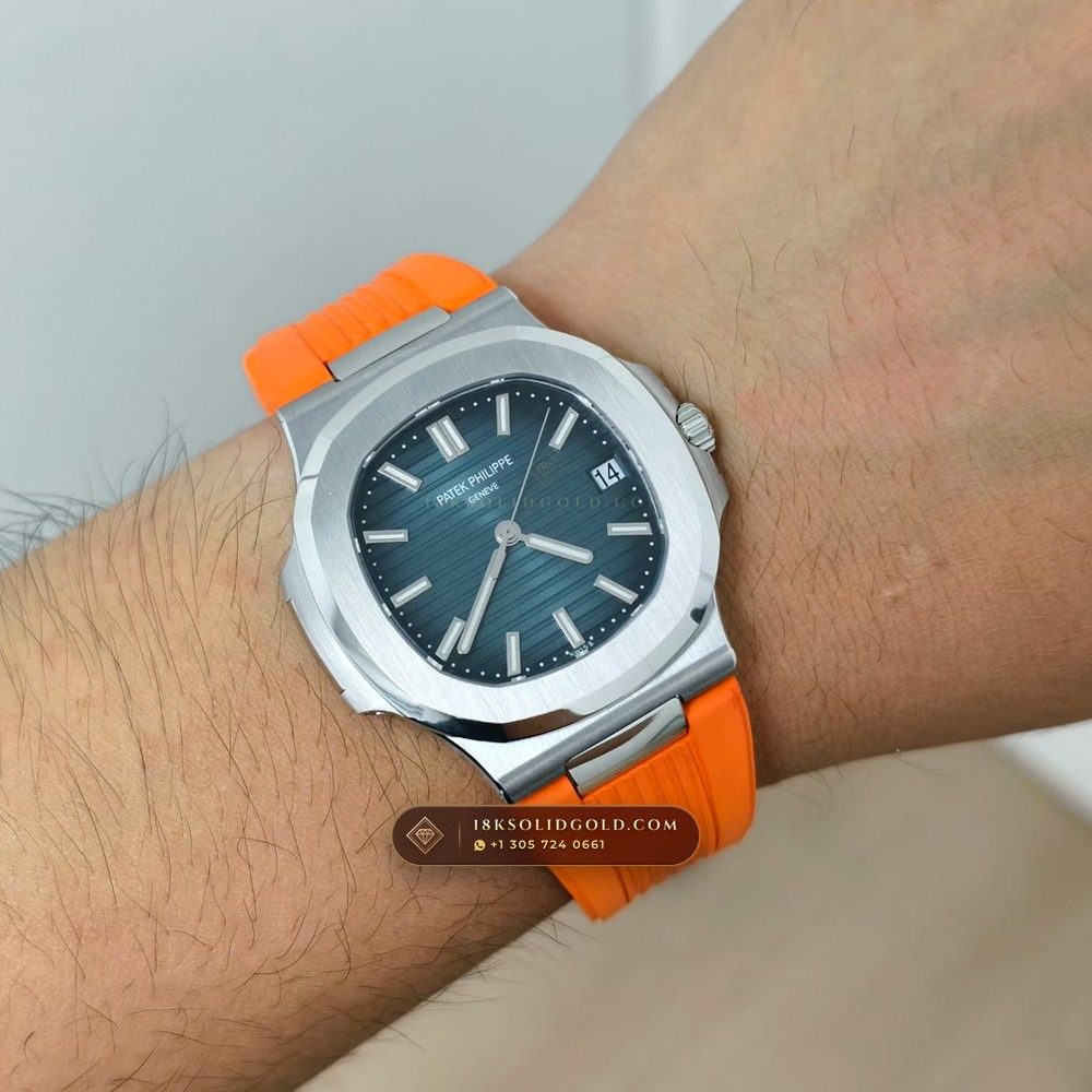 Patek Philippe Nautilus Self-Winding Custom SW Dial 22K Gold Rotor Reference 5711/1A — Salon Edition — Studio Gallery Plate IX in 904L Stainless Steel Custom Architecture (115.0g Verified Mass, Patek Philippe Cal. 26-330 S C / Cal. 324 S C - 21K Gold Rotor)