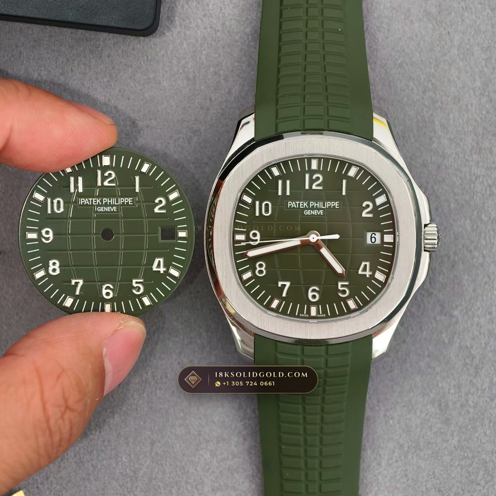 Patek Philippe Aquanaut Jumbo 42.2mm 18K White Gold Custom SW Dial 22K Gold Rotor Reference 5168G — Hallmarked Edition