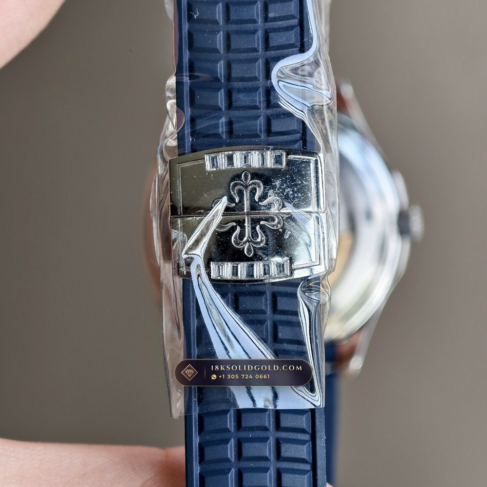 Patek Philippe Aquanaut Luce Haute Joaillerie Diamond-Set Bezel 18K White Gold 5-Axis CNC Case Reference 5268/461G-001 — Hallmarked Edition — Studio Gallery Plate VIII in 18K White Gold Au750 (114.6g Verified Mass, Patek Philippe Cal. 26-330 S C - 21K Gold Rotor)