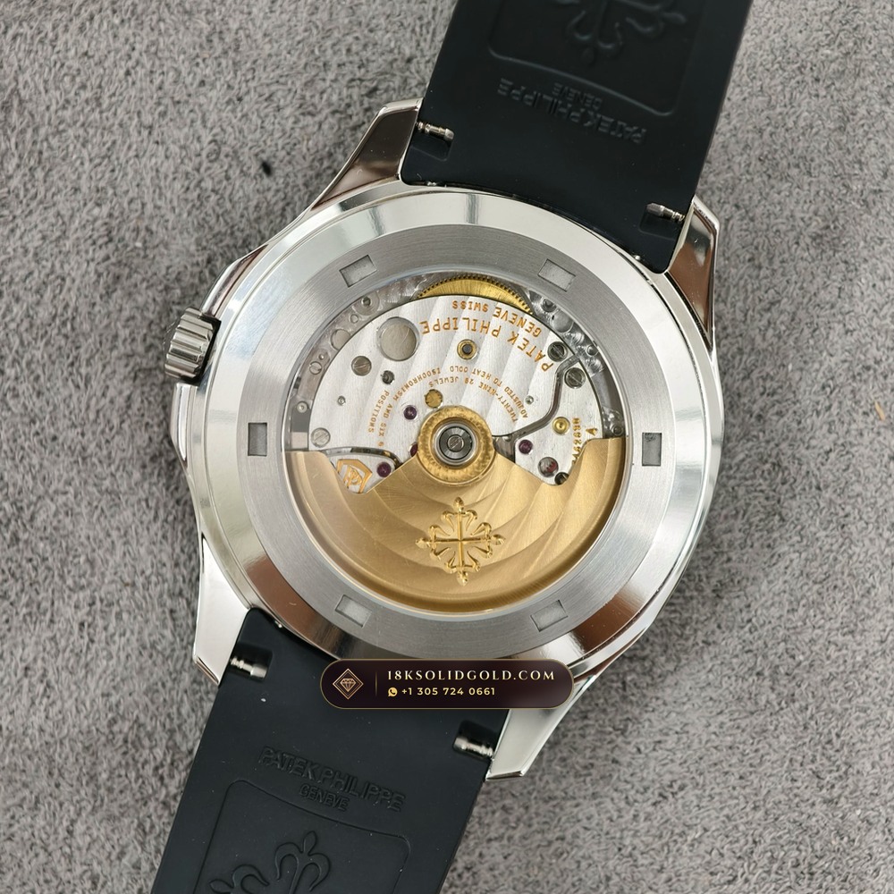 Patek Philippe Aquanaut Extra-Large Self-Winding Geneva Atelier Spec Reference 5167A — Salon Edition — Studio Gallery Plate VII in 904L Stainless Steel Custom Architecture (79.6g Verified Mass, Patek Philippe Cal. 324 S C - 21K Gold Rotor)