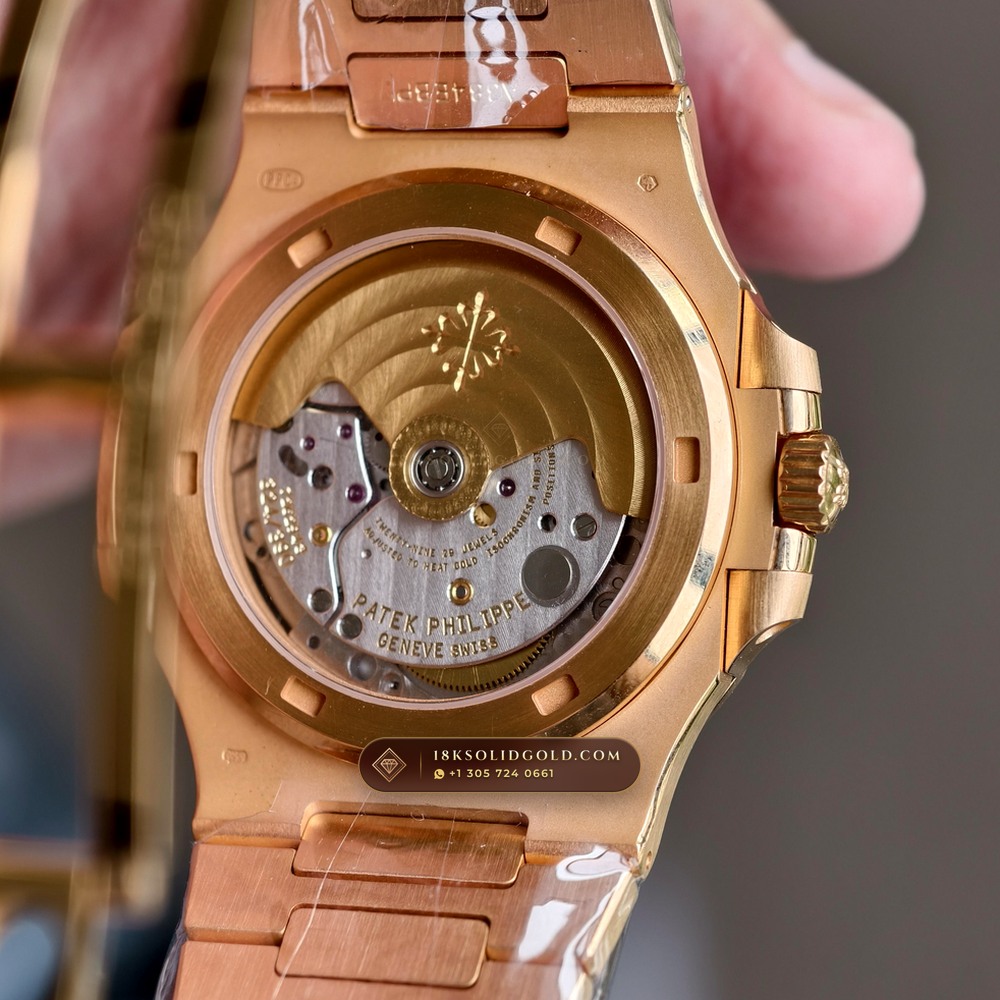 Patek Philippe Nautilus Self-Winding 18K Rose Gold Reference 5711/1R-001 — Hallmarked Edition — Studio Gallery Plate VII in 18K Rose Gold Au750 (186.3g Verified Mass, Patek Philippe Cal. 26-330 S C / Cal. 324 S C - 21K Gold Rotor)