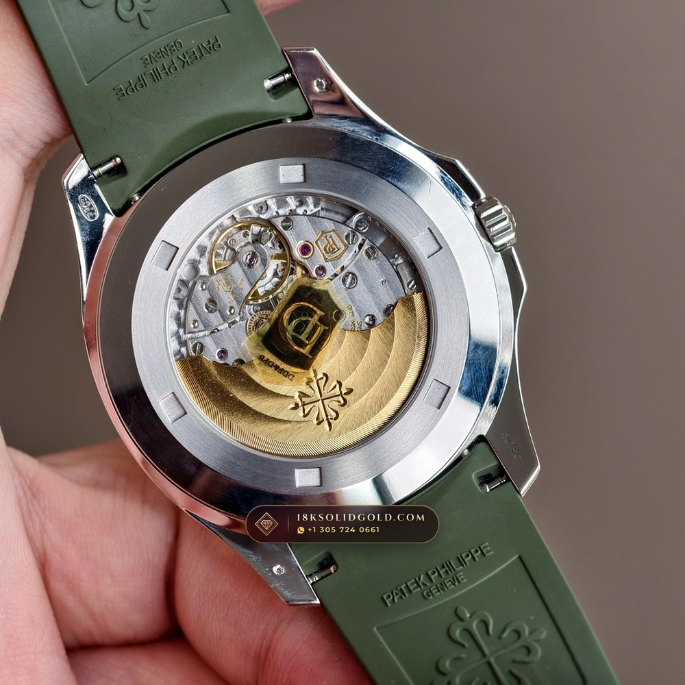Patek Philippe Aquanaut Jumbo 42.2mm Midnight Blue Dial 18K White Gold Reference 5168G-001 — Hallmarked Edition — Studio Gallery Plate VII in 18K White Gold Au750 (120.8g Verified Mass, Patek Philippe Cal. 324 S C - 21K Gold Rotor)
