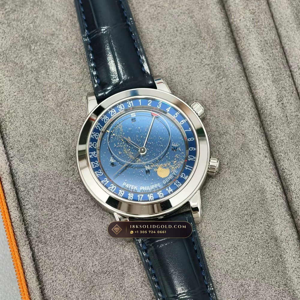 Patek Philippe Grand Complications Sky Moon Celestial 950 Platinum Reference 6102P-001 — Hallmarked Edition angle 2