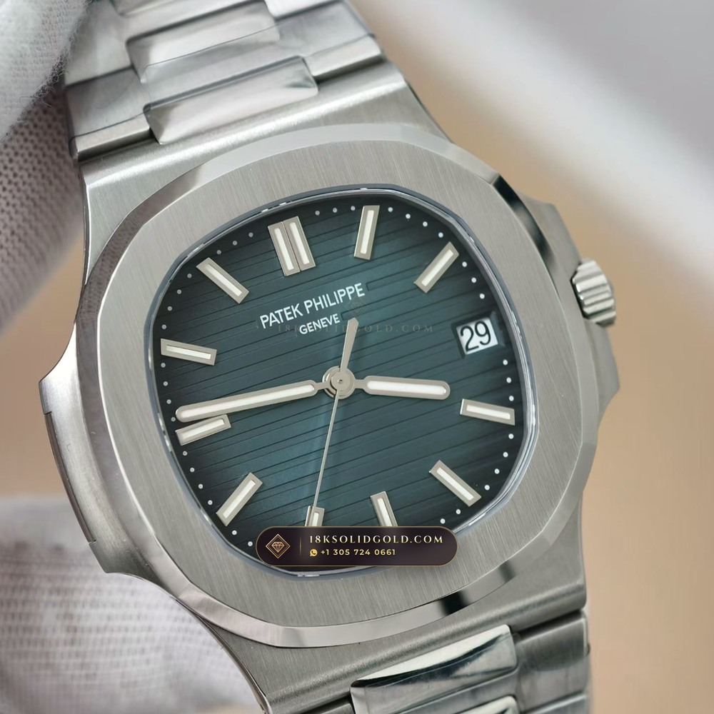 Patek Philippe Nautilus Self-Winding Custom SW Dial 22K Gold Rotor Reference 5711A — Salon Edition — Studio Gallery Plate VII in 904L Stainless Steel Custom Architecture (114.7g Verified Mass, Patek Philippe Cal. 26-330 S C / Cal. 324 S C - 21K Gold Rotor)