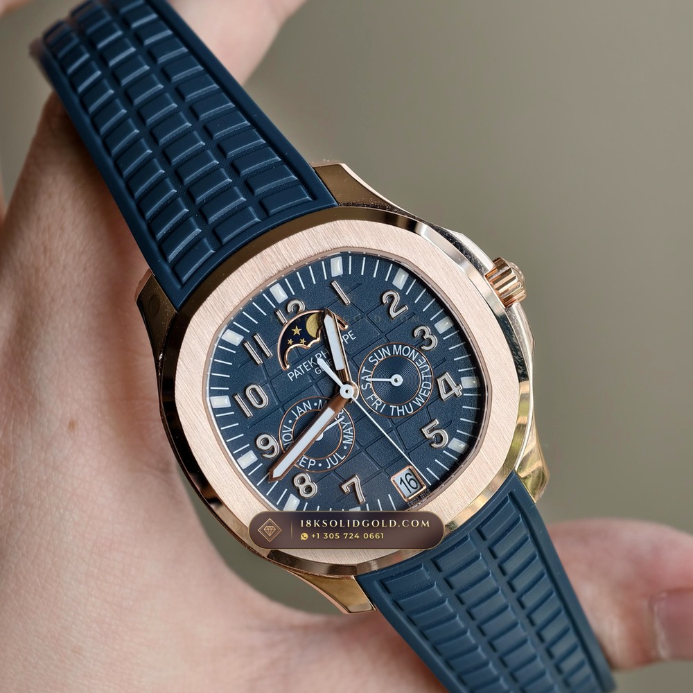 Patek Philippe Aquanaut Luce Annual Calendar 18K Rose Gold Reference 5261R — Hallmarked Edition angle 2