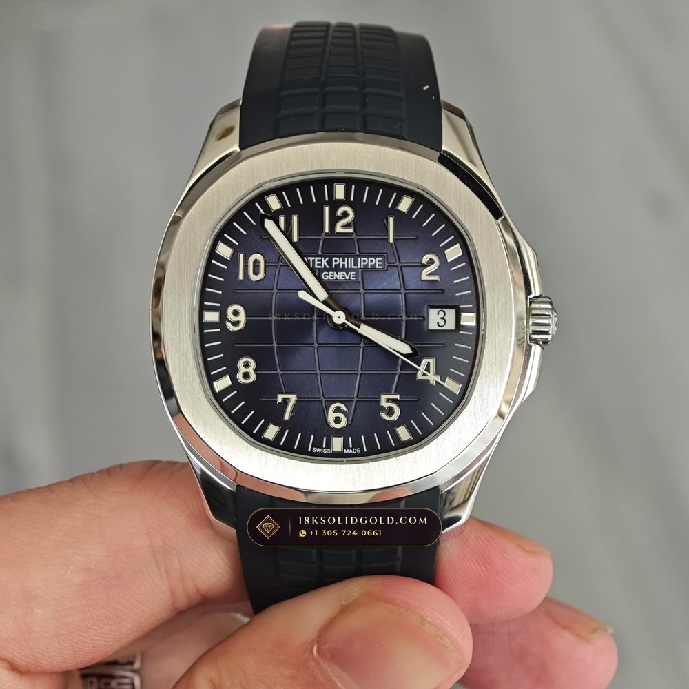 Patek Philippe Aquanaut Jumbo 42.2mm 18K White Gold Hand-Finished Buff Dial Reference 5168G — Hallmarked Edition