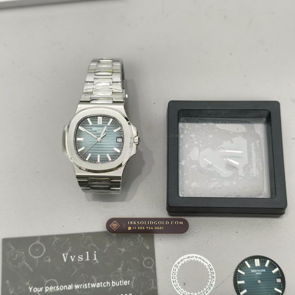 Patek Philippe Nautilus Self-Winding Custom SW Dial Deep Crystal Optics Reference 5711/1A — Salon Edition — Studio Gallery Plate IX in 904L Stainless Steel Custom Architecture (115.2g Verified Mass, Patek Philippe Cal. 26-330 S C / Cal. 324 S C - 21K Gold Rotor)