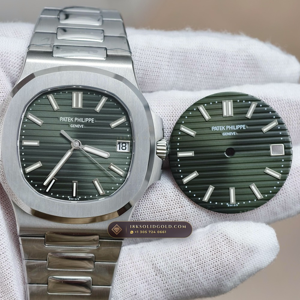 Patek Philippe Nautilus Self-Winding Custom SW Dial 22K Gold Rotor Reference 5711/1A-014 — Salon Edition