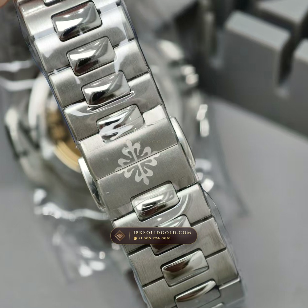 Patek Philippe Nautilus Self-Winding Custom SW Dial 22K Gold Rotor Reference 5711/1A-014 — Salon Edition — Studio Gallery Plate X in 904L Stainless Steel Custom Architecture (114.7g Verified Mass, Patek Philippe Cal. 26-330 S C / Cal. 324 S C - 21K Gold Rotor)
