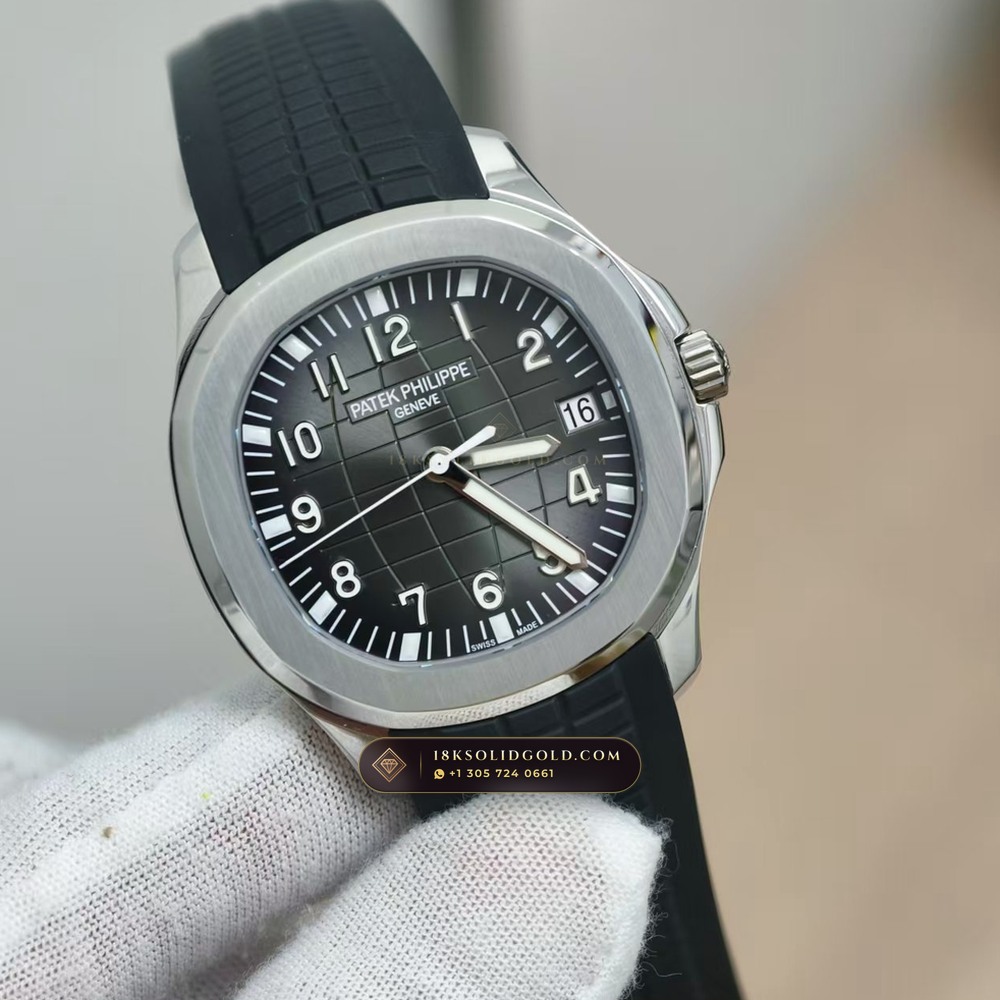 Patek Philippe Aquanaut Extra-Large Self-Winding Custom SW Dial Deep Crystal Optics Reference 5167A — Salon Edition angle 2