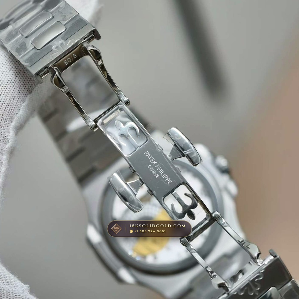 Patek Philippe Nautilus Moonphase & Power Reserve Chronometer Regulated Spec Reference 5712/1A — Salon Edition — Studio Gallery Plate VIII in 904L Stainless Steel Custom Architecture (116.1g Verified Mass, Patek Philippe Cal. 240 PS IRM C LU - 22K Gold Micro-Rotor)