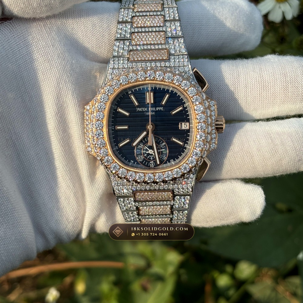 Patek Philippe Nautilus Self-Winding Chronograph 40.5mm Blue Dial Reference 5980/1A-001 — Salon Edition