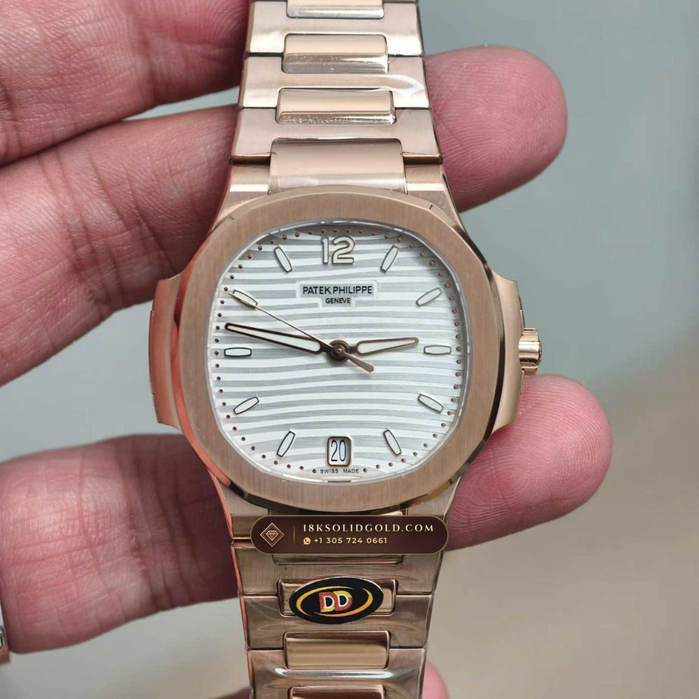 Patek Philippe Nautilus Ladies Automatic 18K Rose Gold Reference 7118/1R-001 — Hallmarked Edition