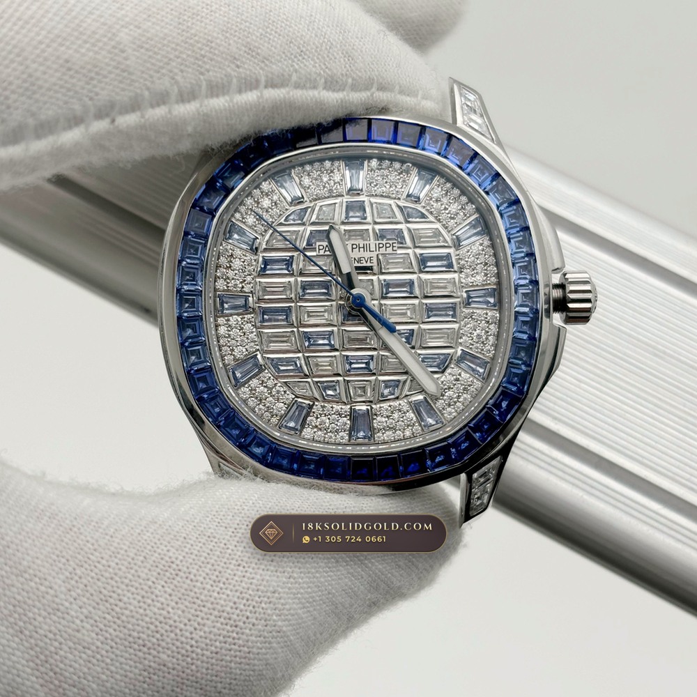 Patek Philippe Aquanaut Luce Haute Joaillerie Baguette Emerald Bezel 18K White Gold Reference 5268/461G-001 — Hallmarked Edition