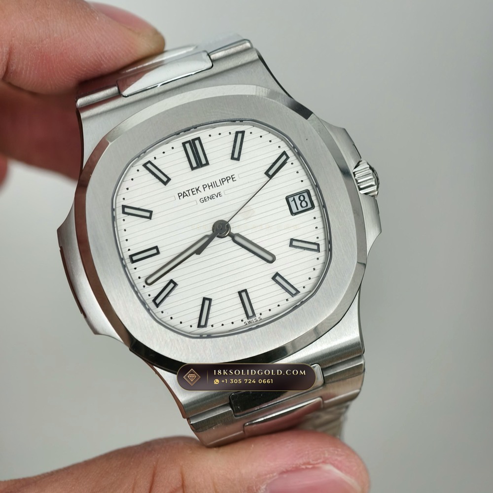 Patek Philippe Nautilus Self-Winding Custom SW Dial Deep Crystal Optics Reference 5711A — Salon Edition angle 2