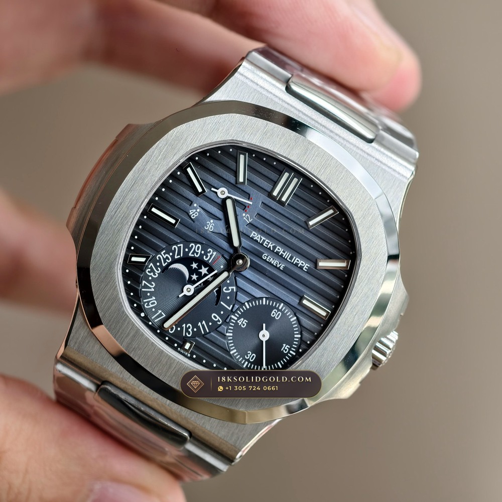 Patek Philippe Nautilus Moonphase & Power Reserve Reference 5712/1A — Salon Edition angle 2