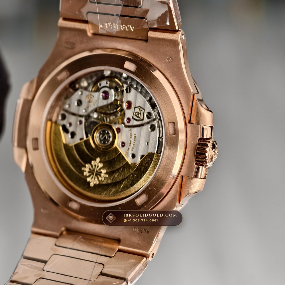 Patek Philippe Nautilus Self-Winding 18K Rose Gold Reference 5711/1R — Hallmarked Edition — Studio Gallery Plate VIII in 18K Rose Gold Au750 (186.7g Verified Mass, Patek Philippe Cal. 26-330 S C / Cal. 324 S C - 21K Gold Rotor)