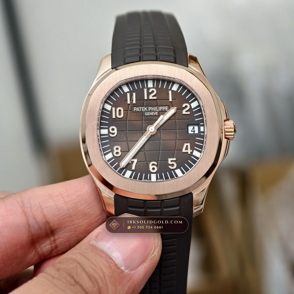 Patek Philippe Aquanaut Extra-Large Self-Winding 18K Rose Gold Chronometer Regulated Spec Reference 5167R — Hallmarked Edition angle 2