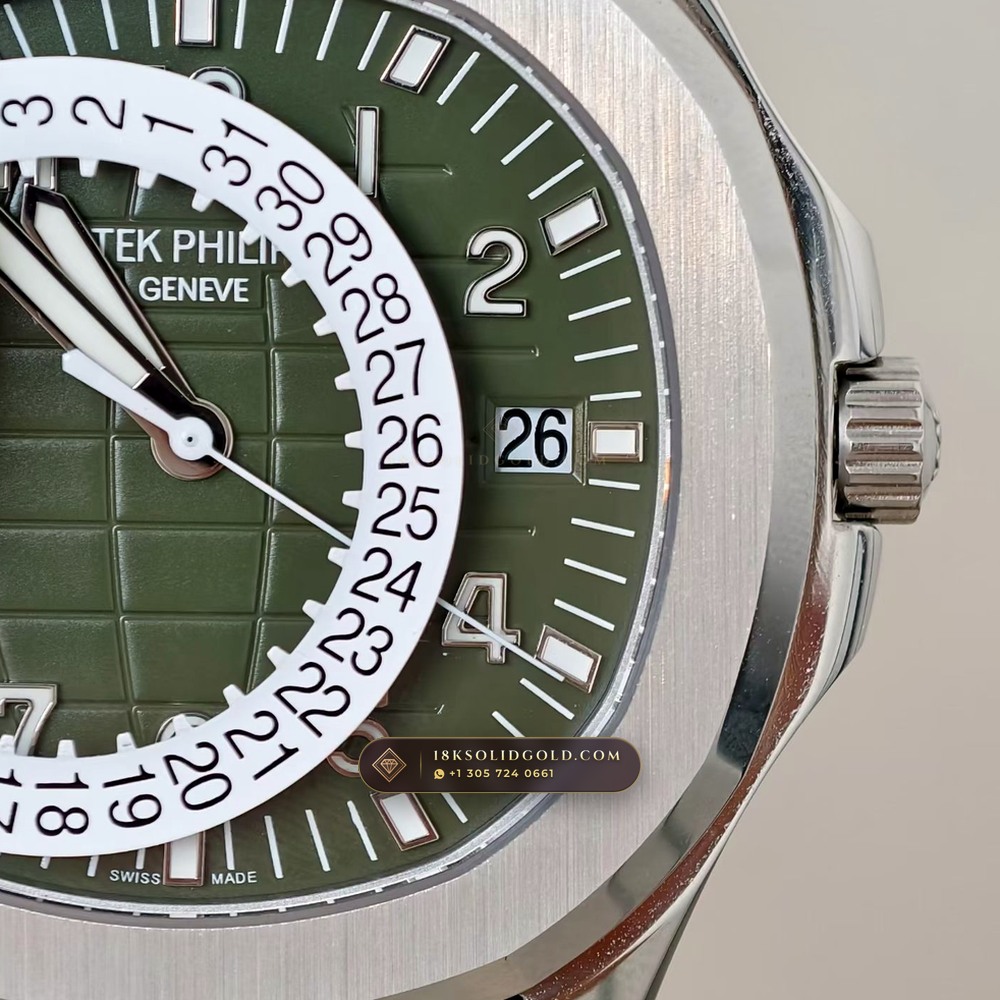 Patek Philippe Aquanaut Jumbo 42.2mm 18K White Gold Geneva Atelier Spec Reference 5168G — Hallmarked Edition angle 2