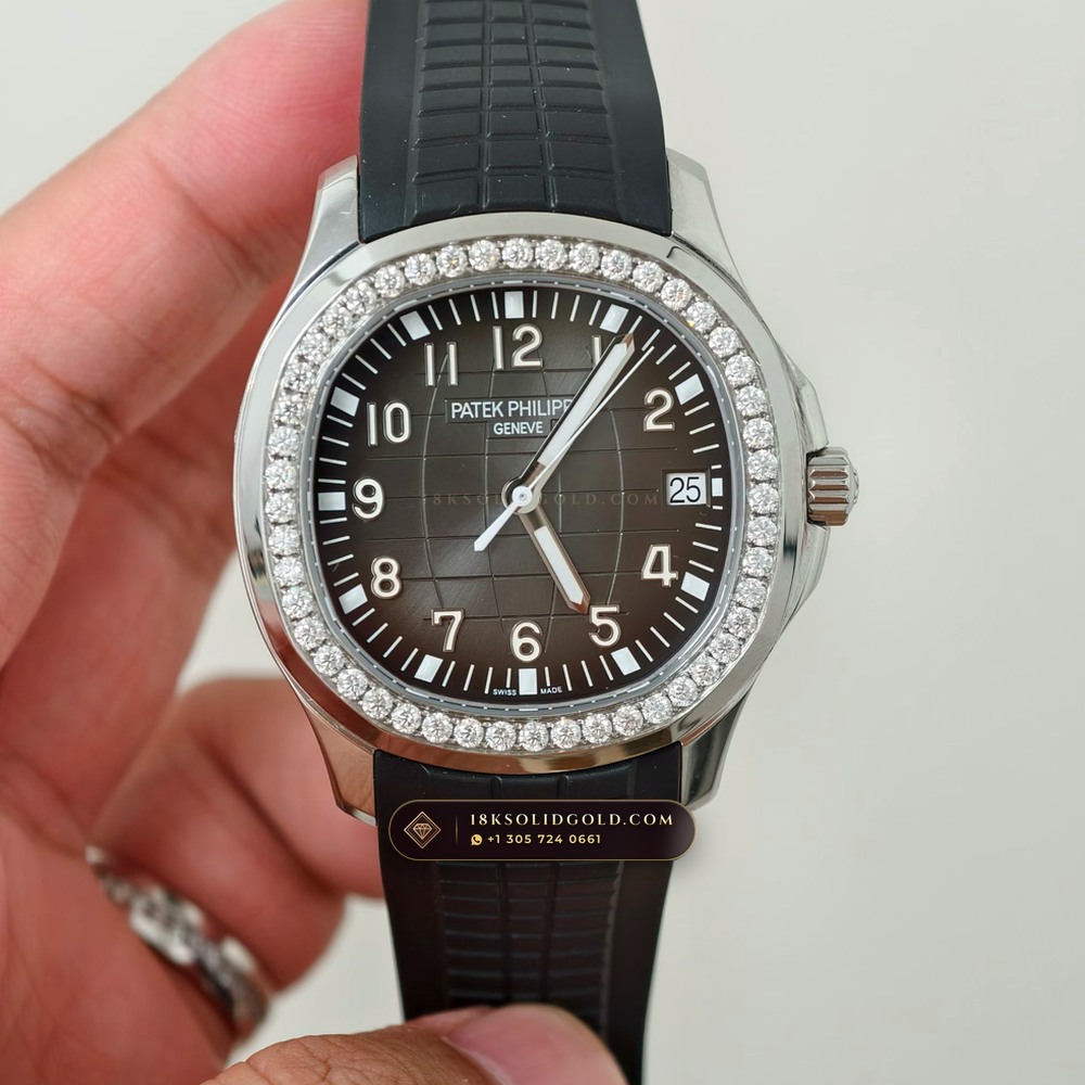 Patek Philippe Aquanaut Extra-Large Self-Winding Diamond-Set Bezel Geneva Atelier Spec Reference 5167A — Salon Edition