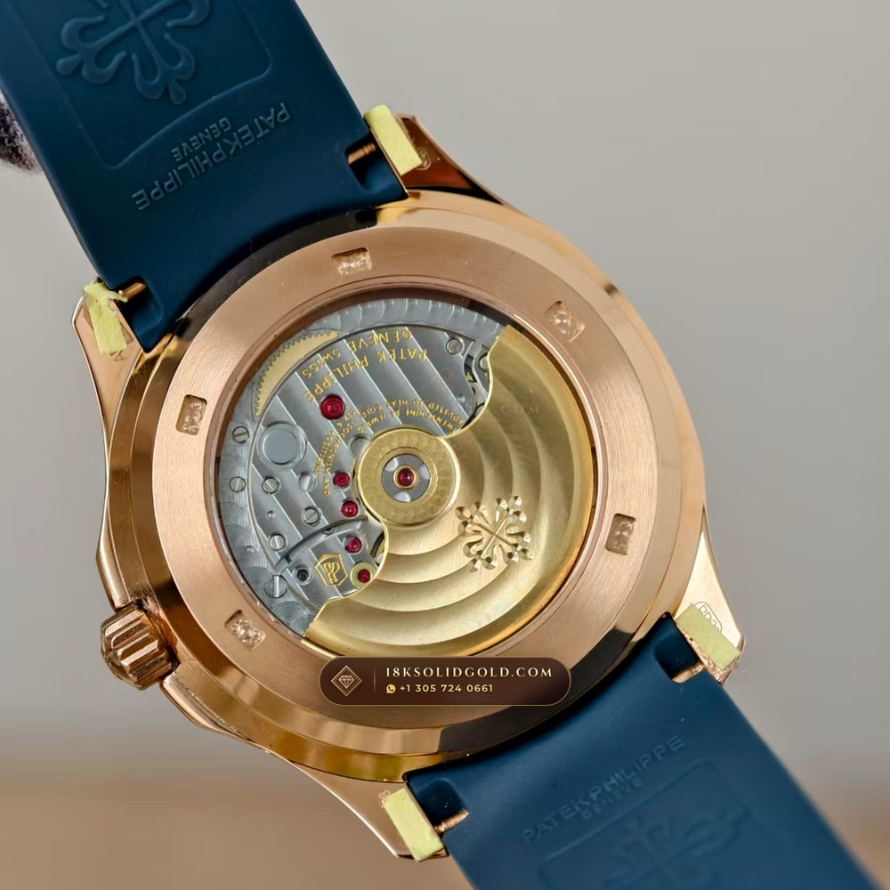 Patek Philippe Aquanaut Luce Annual Calendar 18K Rose Gold Chronometer Regulated Spec Reference 5261R — Hallmarked Edition — Studio Gallery Plate VII in 18K Rose Gold Au750 (104.9g Verified Mass, Patek Philippe Cal. 26-330 S QA LU)