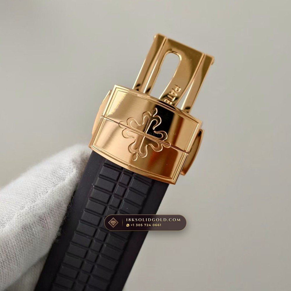 Patek Philippe Aquanaut Extra-Large Self-Winding 18K Rose Gold Reference 5167/300R-010 — Hallmarked Edition — Studio Gallery Plate VIII in 18K Rose Gold Au750 (108.6g Verified Mass, Patek Philippe Cal. 324 S C - 21K Gold Rotor)