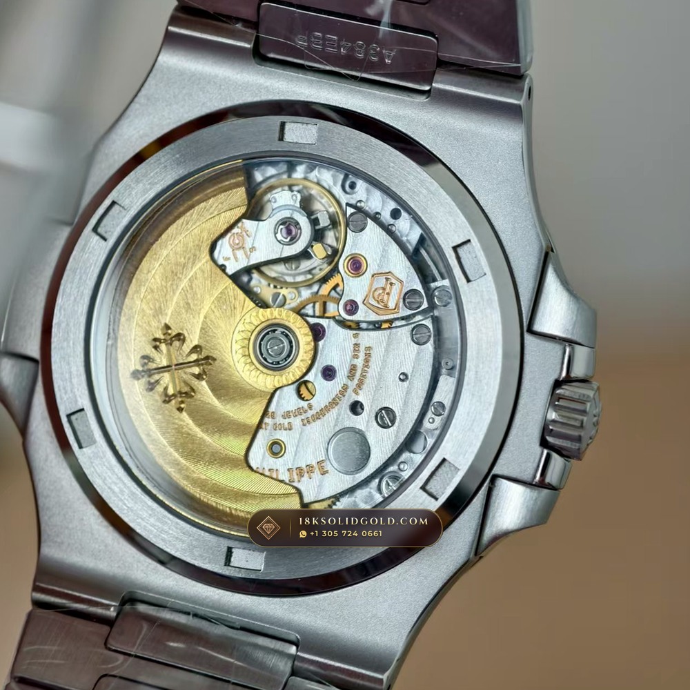 Patek Philippe Nautilus Self-Winding Diamond-Set Bezel Reference 5711A — Salon Edition — Studio Gallery Plate VII in 904L Stainless Steel Custom Architecture (115.1g Verified Mass, Patek Philippe Cal. 26-330 S C / Cal. 324 S C - 21K Gold Rotor)