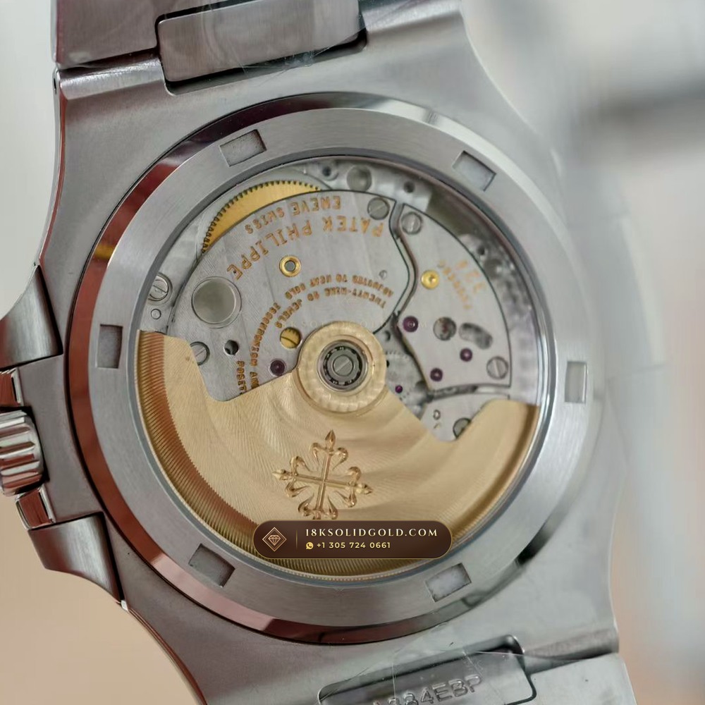 Patek Philippe Nautilus Self-Winding Custom SW Dial 22K Gold Rotor Reference 5711/1A-011 — Salon Edition — Studio Gallery Plate VII in 904L Stainless Steel Custom Architecture (114.6g Verified Mass, Patek Philippe Cal. 26-330 S C / Cal. 324 S C - 21K Gold Rotor)