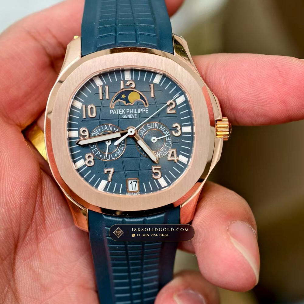 Patek Philippe Aquanaut Luce Annual Calendar 18K Rose Gold Hand-Chamfered Bevel Spec Reference 5261R — Hallmarked Edition